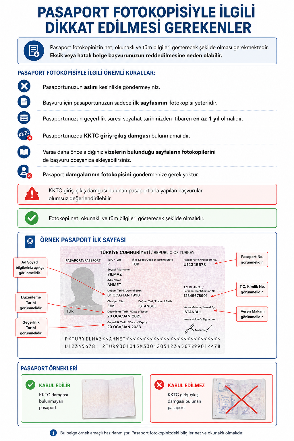 PASAPORT FOTOKOPİSİYLE İLGİLİ DİKKAT EDİLMESİ GEREKENLER