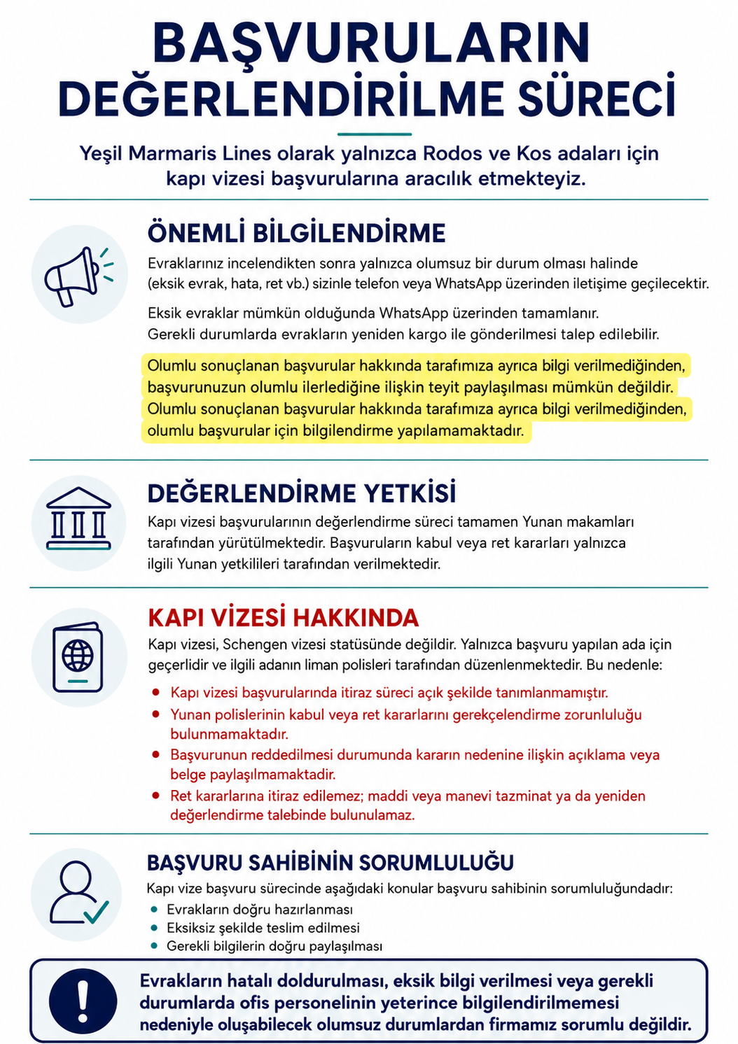 BAŞVURULARIN DEĞERLENDİRİLME SÜRECİ